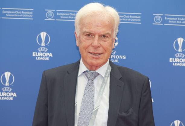 Monaco, Monte Carlo - August 29, 2019: UEFA Champions League Group Stage Draw and Player of the Year Awards, Season Kick Off 2019-2020 with Journalist Rainer Holzschuh 2019 2020 UEFA Champions League Group Stage Draw in Monaco
