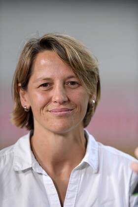 23 08 2019, Flyeralarm Frauen Fussball Bundesliga 2019 2020 2 Matchday, FC Bayern Munich 1 FFC Frankfurt, in the Bayern Campus Munich, ex National Player and Sports Director Bianca Rech FC Bayern