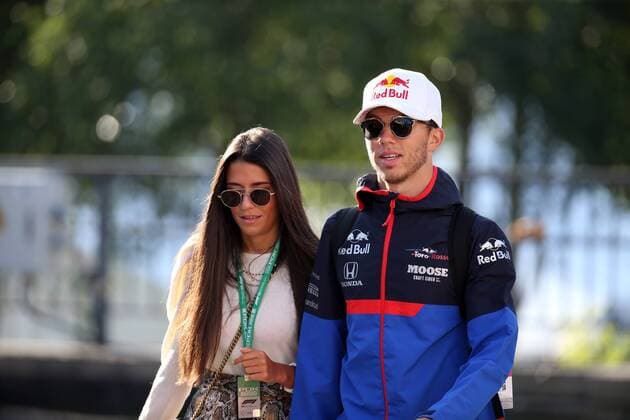 Photo4 LaPresse 30 08 2019 Spa Francorchamps, Belgio Grand Prix Formula One Belgio 2019 In the pic: Pierre Gasly (FRA) Scuderia Toro Rosso STR14 and his girlfriend Caterina Masetti Zannini (ITA)  Copyright: xPhoto4 LaPressex