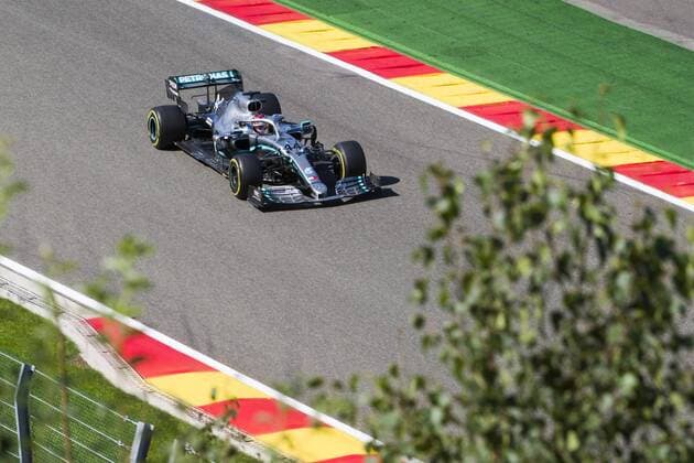Mercedes British driver Lewis Hamilton pictured during the free trial sessions ahead of the Spa-Francorchamps Formula One Grand Prix of Belgium race, in Spa-Francorchamps, Friday 30 August 2019. NICOLASxLAMBERT  x05652084x