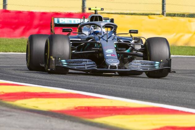 Mercedes Finnish driver Valtteri Bottas pictured during the free trial sessions ahead of the Spa-Francorchamps Formula One Grand Prix of Belgium race, in Spa-Francorchamps, Friday 30 August 2019. NICOLASxLAMBERT  x05652095x