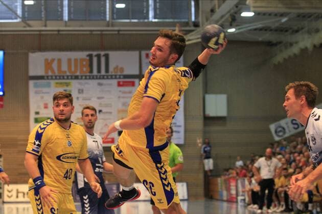 2 Bundesliga Handball VfL Luebeck Schwartau VfL Gummersbach 30 08 2019, Hansehalle Luebeck, GER, VfL Luebeck Schwartau VfL Gummersbach in the picture picture shows Fynn Herzig VfL Gummersbach in the litter nordphotox xTauchnitz nph00059