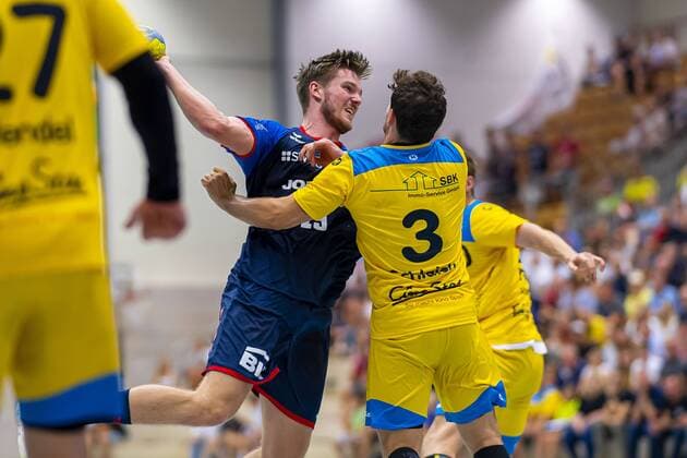 Konstanz, Germany 30 August 2019 2 BL 19 20 HSG Konstanz vs SG BBM Bietigheim Vetle Ronningen SG BBM Bietigheim , Fabian Schlaich Konstanz Konstanz Baden Württemberg Germany