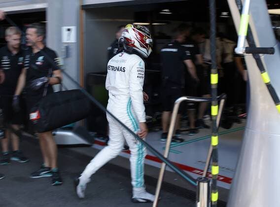 FORMULA 1 2019 JOHNNIE WALKER BELGIAN GRAND PRIX, 29 08 01 09 2019 31 08 2019, Circuit de Spa Francorchamps, Spa Franchorchamps, FORMULA 1 2019 JOHNNIE WALKER BELGIAN GRAND PRIX, 29 08 01 09 2019 , pictured Lewis Hamilton GB 44 , Mercedes AMG Petronas Motorsport returns to the pits nordphotoxBratic nph00250
