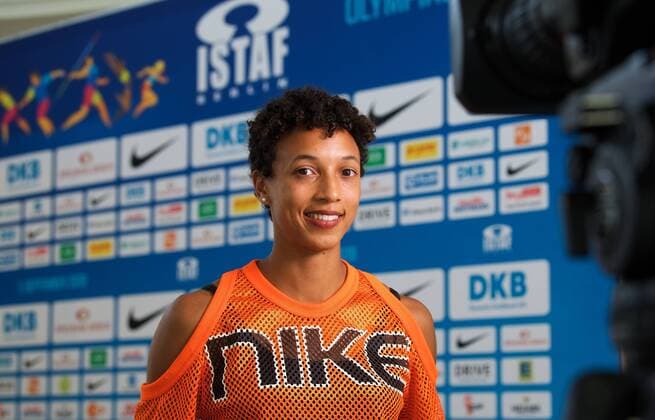 Leichathletik Berlin 30 08 2019 International Stadium Festival Berlin ISTAF Press Conference Messe Berlin Marshalhaus Sommergarten Malaika MIHAMBO GER Long Jump