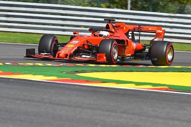 31 08 2019, xekx, Motorsport FIA Formula 1, Grand Prix of Belgium 2019 Qualifying emspor, Sebastian Vettel Ferrari DFL DFB REGULATIONS PROHIBIT ANY USE OF PHOTOGRAPHS as IMAGE SEQUENCES and or QUASI VIDEO Spa eel-fotografie Eberhard Krieger