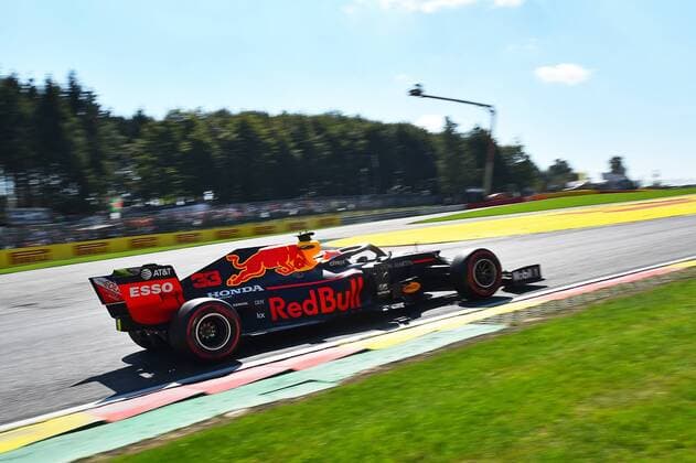 31 08 2019, xekx, Motorsport FIA Formula 1, Belgian Grand Prix 2019 Qualifying emspor, Max Verstappen Aston Martin Red Bull Racing DFL DFB REGULATIONS PROHIBIT ANY USE OF PHOTOGRAPHS as IMAGE SEQUENCES and or QUASI VIDEO Spa eel-fotografie Eberhard Krieger