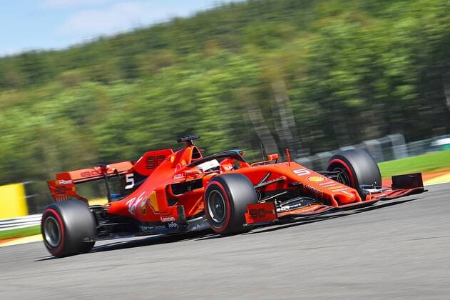 31 08 2019, xekx, Motorsport FIA Formula 1, Grand Prix of Belgium 2019 Qualifying emspor, Sebastian Vettel Ferrari DFL DFB REGULATIONS PROHIBIT ANY USE OF PHOTOGRAPHS as IMAGE SEQUENCES and or QUASI VIDEO Spa eel-fotografie Eberhard Krieger