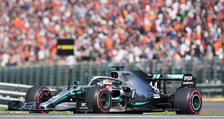 Mercedes British driver Lewis Hamilton pictured during the free trial sessions ahead of the Spa-Francorchamps Formula One Grand Prix of Belgium race, in Spa-Francorchamps, Saturday 31 August 2019. BENOITxDOPPAGNE  x05652602x