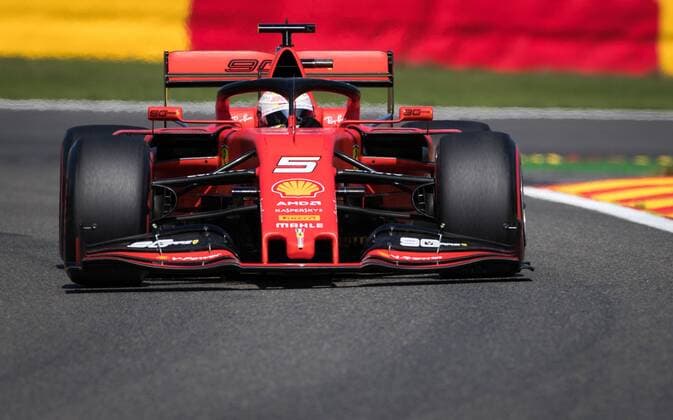 Ferrari s German driver Sebastian Vettel pictured during the free trial sessions ahead of the Spa-Francorchamps Formula One Grand Prix of Belgium race, in Spa-Francorchamps, Saturday 31 August 2019. BENOITxDOPPAGNE  x05652607x