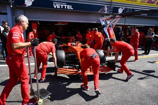 Ferrari s German driver Sebastian Vettel pictured during the free trial sessions ahead of the Spa-Francorchamps Formula One Grand Prix of Belgium race, in Spa-Francorchamps, Saturday 31 August 2019. NICOLASxLAMBERT  x05652577x