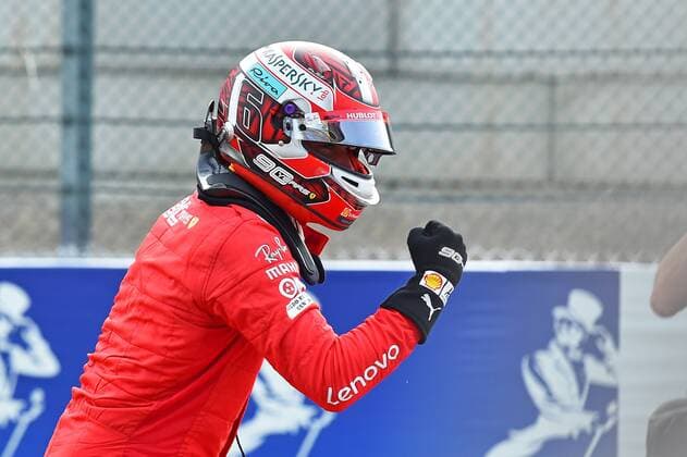 31 08 2019, xekx, Motorsport FIA Formula 1, Grand Prix of Belgium 2019 Qualifying emspor, 1 grid position Charles Leclerc Ferrari DFL DFB REGULATIONS PROHIBIT ANY USE OF PHOTOGRAPHS as IMAGE SEQUENCES and or QUASI VIDEO Spa eel-fotografie Eberhard Krieger