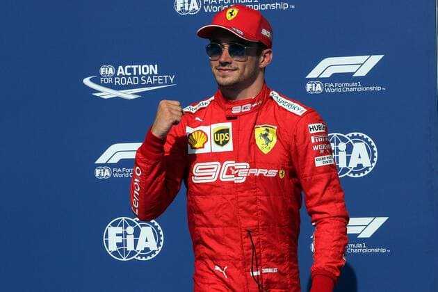 Photo4 LaPresse 31 08 2019 Spa Francorchamps, Belgio Grand Prix Formula One Belgio 2019 In the pic: pole position Charles Leclerc (MON) Scuderia Ferrari SF90  Copyright: xPhoto4 LaPressex