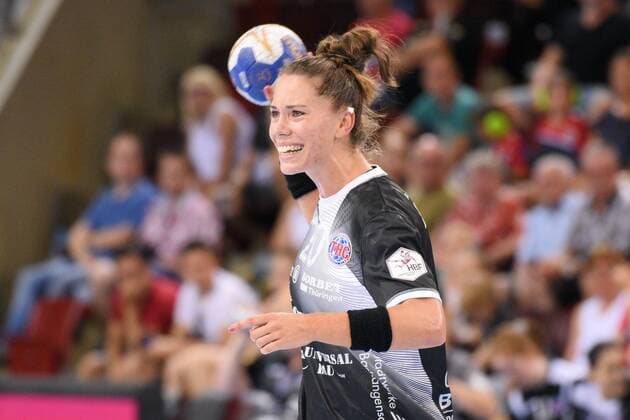 Emily Boelk Thueringer HC 20 DHB, Handbal, Women, HBF , Super Cup , Ludwigsburg, 31 08 2019, Photo TBaur Eibner SG BBM Bietigheim vs. Thueringer HC Ludwigsburg Copyright: xEIBNER TobiasxBaurx EP_TBR