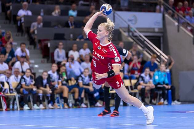 Ludwigsburg, Germany 31 August 2019 HBF Supercup 2019 SG BBM Bietigheim vs. Thueringer HC Kim Naidzinavicius Bietigheim Ludwigsburg MHP Arena Baden Württemberg Germany
