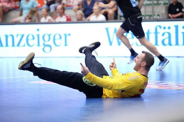Oliver Krechel ASV Hamm Westfalen 23 GER, Handball, 2 Bundesliga, ASV Hamm Westfalen vs. HC Elbflorenz Dresden, 31 08 2019 Hamm Copyright: xEIBNER JanxStrohdiekx EP_JSK