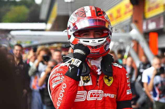 01 09 2019, xekx, Motorsport FIA Formula 1, Grand Prix of Belgium 2019 race emspor, winner, 1 place, Charles Leclerc Ferrari DFL DFB REGULATIONS PROHIBIT ANY USE OF PHOTOGRAPHS as IMAGE SEQUENCES and or QUASI VIDEO Spa eel-fotografie Eberhard Krieger