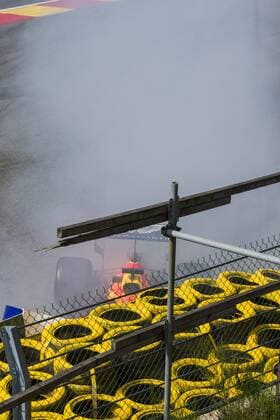 Red Bull s Dutch driver Max Verstappen pictured after a crash in the first lap of the Spa-Francorchamps Formula One Grand Prix of Belgium race, in Spa-Francorchamps, Sunday 01 September 2019. NICOLASxLAMBERT  x05653727x