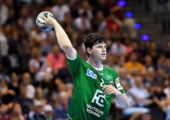 01 09 2019, xlakx, Handball Bundesliga, Fuechse Berlin HC Erlangen emspor, v l on ball Simon Ernst Fuechse Berlin 2 Berlin