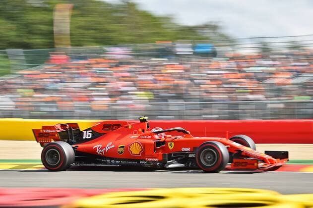 01 09 2019, xekx, Motorsport FIA Formula 1, Grand Prix of Belgium 2019 race emspor, winner, 1 place, Charles Leclerc Ferrari DFL DFB REGULATIONS PROHIBIT ANY USE OF PHOTOGRAPHS as IMAGE SEQUENCES and or QUASI VIDEO Spa eel-fotografie Eberhard Krieger