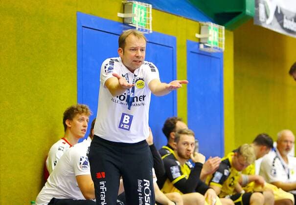 coach Jan Gorr Coburg handball 2 league 2019 20 EHV Aue HSC 2000 Coburg on 1 9 2019 EHV Aue HSC 2000 Coburg