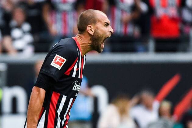 01 09 2019, xpsx, Football 1 Bundesliga, Eintracht Frankfurt Fortuna Duesseldorf v l Bas Dost Eintracht Frankfurt DFL DFB REGULATIONS PROHIBIT ANY USE OF PHOTOGRAPHS as IMAGE SEQUENCES and or QUASI VIDEO Frankfurt