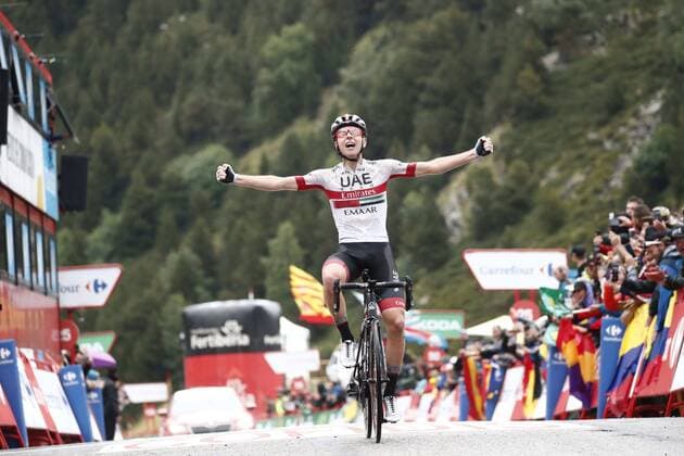 Bilder des Jahres 2019, Sport 09 September Sport Bilder des Tages 01-09-2019 Vuelta A Espana; Tappa 09 Andorra La Vella - Cortals D Encamp; 2019, Uae - Emirates; Pogacar, Tadej; Cortals D Encamp; 