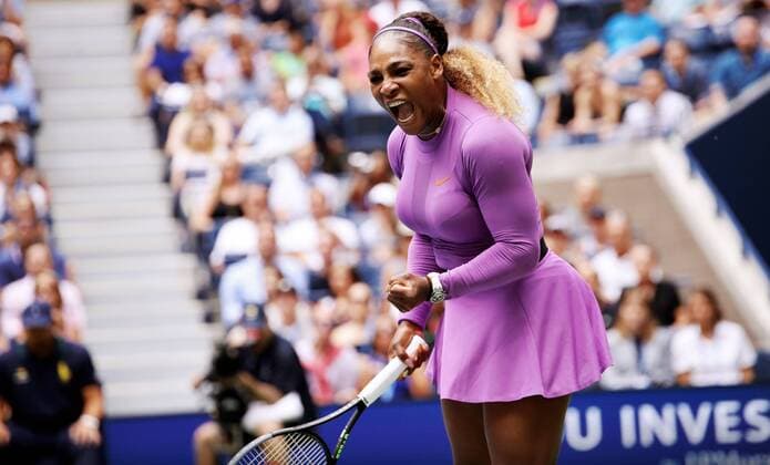Bilder des Jahres 2019, Sport 09 September Sport Bilder des Tages TENNIS - WTA, Tennis Damen US Open 2019 NEW YORK CITY,NEW YORK,USA,01.SEP.19 - TENNIS - WTA Tour, US Open, Grand Slam, Flushing Meadows. Image shows the rejoicing of Serena Williams (USA). GEPAxpictures xMatthiasxHauer