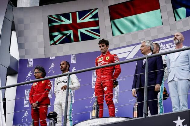 September 1, 2019, Francorchamps, Belgium: LEWIS HAMILTON of Mercedes AMG Petronas Motorsport, CHARLES LECLERC of Scuderia Ferrari and VALTTERI BOTTAS of Mercedes AMG Petronas Motorsport on the podium after the Formula 1 Belgian Grand Prix at Circuit de Spa-Francorchamps in Francorchamps, Belgium. 2019 Formula 1 Belgian Grand Prix - Leclerc wins - ZUMAg147 20190901_zap_g147_058 Copyright: xJamesxGasperottix