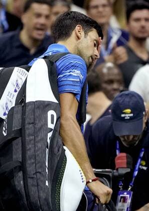 Tennis: U.S. Open Novak Djokovic of Serbia leaves the court after retiring from his U.S. Open fourth-round match against Stan Wawrinka of Switzerland in New York on Sept. 1, 2019, due to a shoulder injury. 