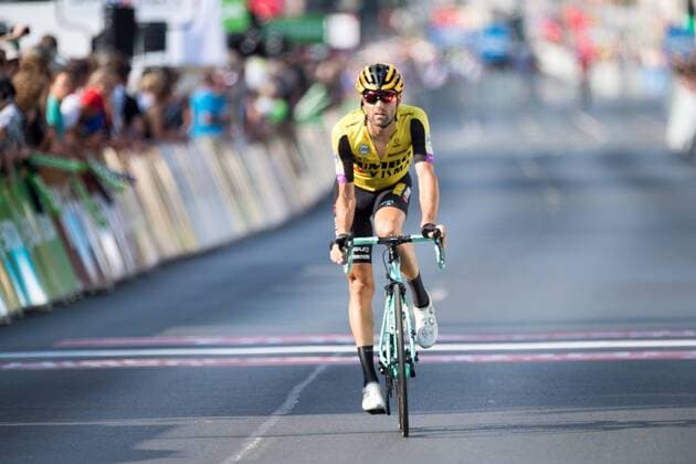 Paul MARTENS Team Jumbo Visma reaches the finish, action, 2 stage, Marburg GER Goettingen GER , finish in Goettingen Germany on 30 08 2019 Germany Tour 2019 from 29 08 01 09 2019 in Germany Â