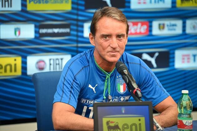 Fußball, Nationalteam Italien Pressekonferenz Photo Massimo Paolone LaPresse September 2, 2019 Casteldebole (Bologna), Italy soccer Italy Meeting - European Championship, EM, Europameisterschaft Qualification 2020 - technical center Isokinetic In the pic: Roberto Mancini during the press conference, PK, Pressekonferenz  Copyright: xMassimoxPaolone LaPressex
