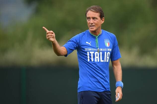 Photo Massimo Paolone LaPresse September 2, 2019 Casteldebole (Bologna), Italy soccer Italy Meeting - European Championship, EM, Europameisterschaft Qualification 2020 - technical center Isokinetic In the pic: Roberto Mancini during the training  Copyright: xMassimoxPaolone LaPressex
