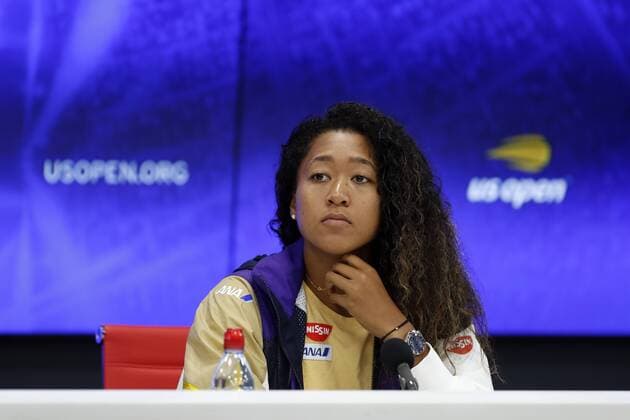 (190903) -- NEW YORK, Sept. 3, 2019 -- Naomi Osaka of Japan attends a press conference, PK, Pressekonferenz after the women s singles fourth round match between Naomi Osaka of Japan and Belinda Bencic of Switzerland at the 2019 US Open in New York, the United States, Sept. 2, 2019. ) (SP)US-NEW YORK-TENNIS-US OPEN-WOMEN S SINGLES LixMuzi 