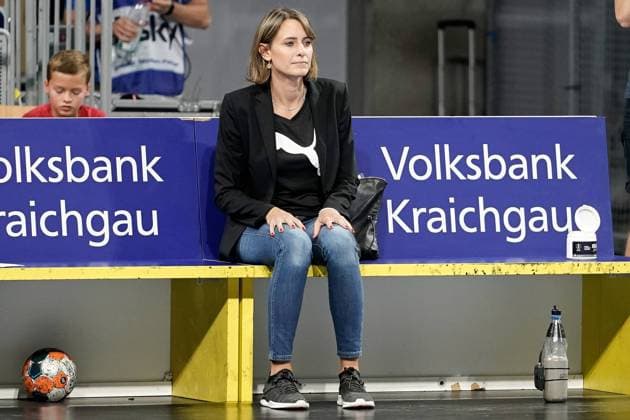 Jennifer Kettemann Managing Director, RNL , Freisteller, Ganzkörper, Einzelbild, Aktion, Action, 03 09 2019, Mannheim Germany , Handball, Bundesliga, Rhein Neckar Löwen Bergischer HC xozx