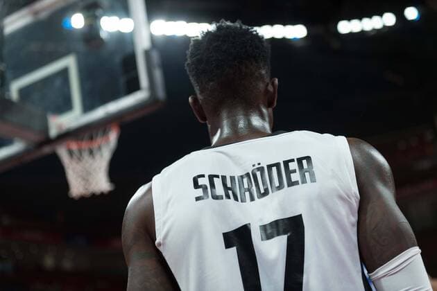 Basketball Shenzhen 03 09 2019 FIBA Basketball World Championships World Cup World Championships Germany GER Dominican Republic DOM Dennis Schröder Schroeder Germany, No 17 Schröder Schroder Germany, No 17 Schroder Schroder