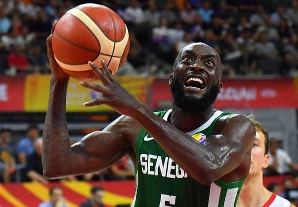 (190905) -- DONGGUAN, Sept. 5, 2019 -- Xane Dalmeida of Senegal goes to the basket during the group H match between Senegal and Canada at the 2019 FIBA World Cup in Dongguan, south China s Guangdong Province, Sept. 5, 2019. ) (SP)CHINA-DONGGUAN-BASKETBALL WM FIBA WORLD CUP-GROUP H-SENEGAL VS CANADA (CN) ZhuxZheng 