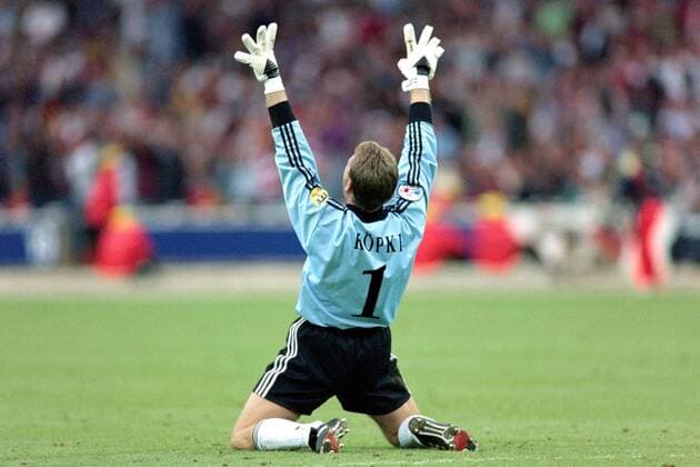 KOEPKE Andreas Torwart Team Germany European Champion UEFA European Football Championships 1996 in England Final Final, CZECH Republic Germany at Wembley Stadium 30 June 1996 in London