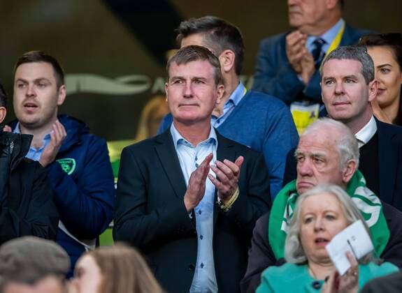 UEFA EURO, EM, Europameisterschaft,Fussball 2020 Qualifying Round Group D, Aviva Stadium, Dublin 5 9 2019 Republic of Ireland vs Switzerland Republic of Ireland U21, U 21 manager Stephen Kenny Stephen Kenny 5 9 2019  Copyright: x©INPHO MorganxTreacyx DW6I4523