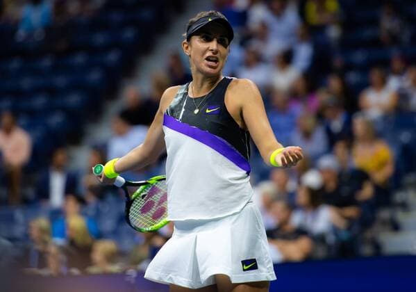 September 5, 2019, New York, NEW YORK, UNITED STATES: Belinda Bencic of Switzerland in action during her semi-final match at the 2019 US Open Grand Slam tennis tournament against Bianca Andreescu of Canada US Open 2019, Tennis, New York City, United States, Sep 5 - ZUMAa181 20190905_zaa_a181_123 Copyright: xAFP7x