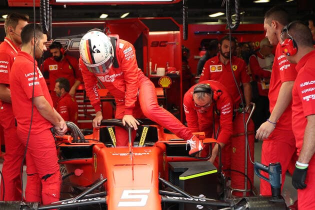 Motorsports: FIA Formula One World Championship, WM, Weltmeisterschaft 2019, Grand Prix of Italy, 5 Sebastian Vettel (GER, Scuderia Ferrari Mission Winnow), (Verwendung nur in Deutschland - GERMANY ONLY) *** Motorsports FIA Formula One World Championship 2019, Grand Prix of Italy, 5 Sebastian Vettel GER, Scuderia Ferrari Mission Winnow , Use only in Germany GERMANY ONLY