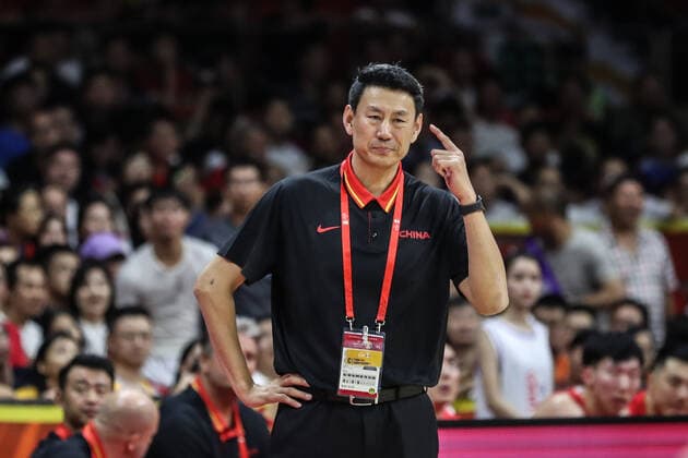 (190906) -- GUANGZHOU, Sept. 6, 2019 -- Li Nan, head coach of China reacts during the group M match between China and South Korea at the 2019 FIBA World Cup in Guangzhou, south China s Guangdong Province, Sept. 6, 2019. ) (SP)CHINA-GUANGZHOU-BASKETBALL-FIBA WORLD CUP-GROUP M-CHN VS KOR(CN) PanxYulong 