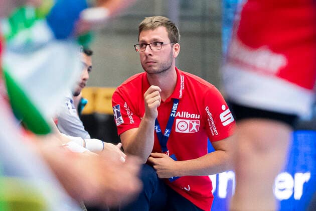 Bietigheim, Germany 06 September 2019 2 BL 19 20 SG BBM Bietigheim vs. TUSEM Essen Trainer Jaron Siewert Tusem Essen Bietigheim Egetrans Arena Baden Württemberg Germany