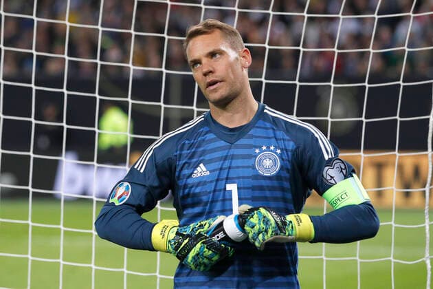 06 09 2019, Volksparkstadion, Hamburg, EM qualifying match, Group C, Germany GER vs. Netherlands NL , in the picture Manuel Neuer 1, GER is disappointed for the Netherlands after the goal to 1 2 Important note The DFB prohibits the use of sequence images on the Internet and in online media during the match including the half time blocking period The DFB allows the publication and further use of the images on mobile devices especially MMS and via DVB H and DMB only after the end of the match Germany vs. Netherlands