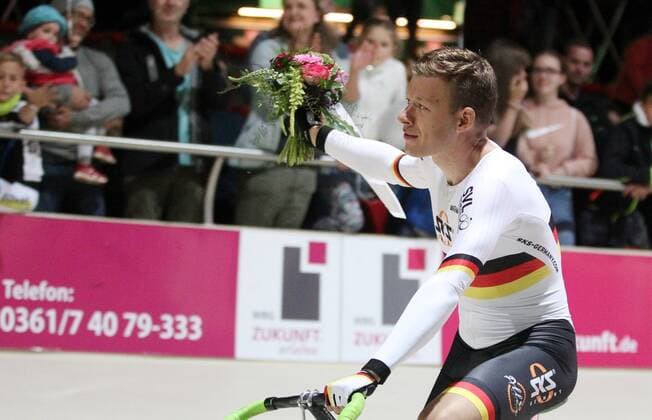 Bilder des Jahres 2019, Sport 09 September Sport Themen der Woche KW36 Steherrennen Erfurt - Goldenes Rad 06.09.2019 , Erfurt, Radrennbahn Andreasried, Goldenes Rad von Erfurt, Steherrennen im Bild: Christoph Schweizer (Aachen) wird Dritter *** Steherrennen Erfurt Goldenes Rad 06 09 2019 , Erfurt, Radrennbahn Andreasried, Goldenes Rad von Erfurt, Steherrennen im Bild Christoph Schweizer Aachen will be third