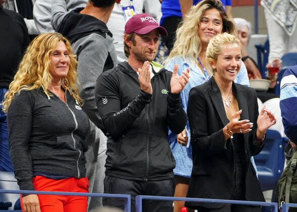 Daniil Medvedev wife Daria Dasha and coach, coach Gilles Cervara in the players log Tennis US Open 2019 Grand Slam Billie Jean King Tennis Center New York New York USA 6 September 2019 Copyright: xJuergenxHasenkopfx