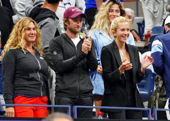 Daniil Medvedev wife Daria Dasha and coach, coach Gilles Cervara in the players log Tennis US Open 2019 Grand Slam Billie Jean King Tennis Center New York New York USA 6 September 2019 Copyright: xJuergenxHasenkopfx