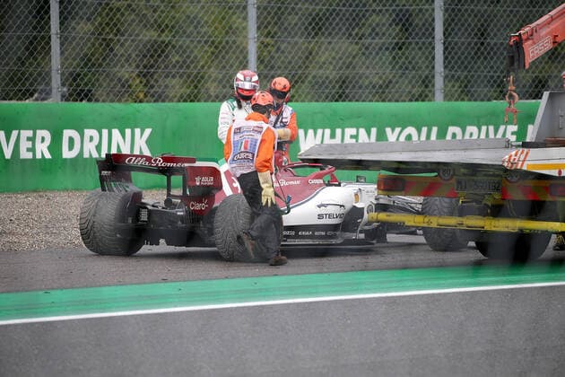 FORMULA 1 GRAN PREMIO HEINEKEN D ITALIA 2019 06 09 2019, Autodromo Nazionale di Monza, Monza, FORMULA 1 GRAN PREMIO HEINEKEN D ITALIA 2019, in picture Kimi Raikkonen FIN 7 , Alfa Romeo Racing is cancelled after accident nordphotoxBratic nph00250