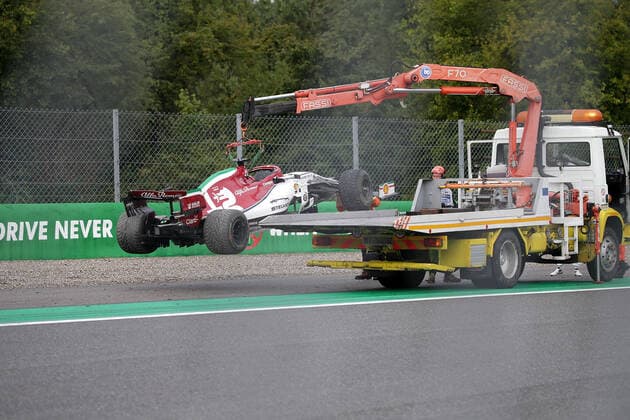 FORMULA 1 GRAN PREMIO HEINEKEN D ITALIA 2019 06 09 2019, Autodromo Nazionale di Monza, Monza, FORMULA 1 GRAN PREMIO HEINEKEN D ITALIA 2019, in picture Kimi Raikkonen FIN 7 , Alfa Romeo Racing is cancelled after accident nordphotoxBratic nph00250