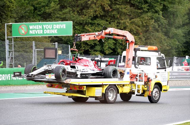 FORMULA 1 GRAN PREMIO HEINEKEN D ITALIA 2019 06 09 2019, Autodromo Nazionale di Monza, Monza, FORMULA 1 GRAN PREMIO HEINEKEN D ITALIA 2019, in picture Kimi Raikkonen FIN 7 , Alfa Romeo Racing is cancelled after accident nordphotoxBratic nph00250